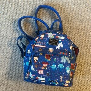 Disney Parks Loungefly AOP Park Character Icons Loungefly Mini Backpack